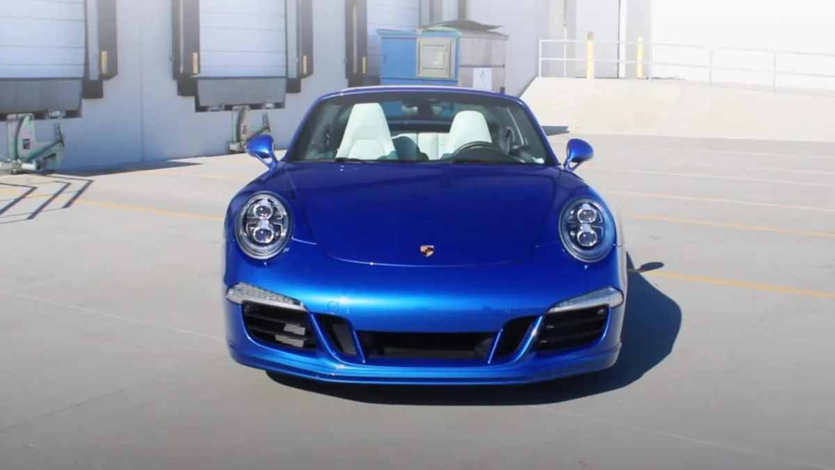 Our blue Porsche 911 Targa