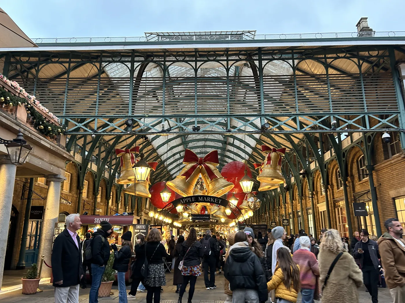 Covent Garden decorated for Christmas, London