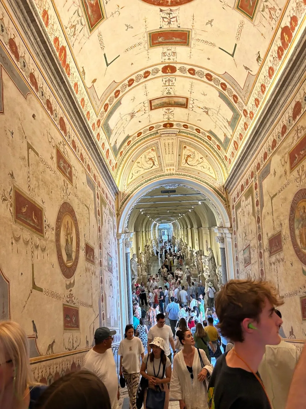 Inside the Vatican Museums hallway